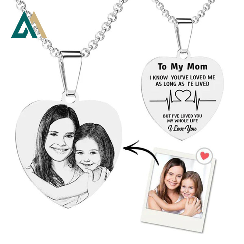 AUROLARA's Custom Engraved Necklace - "Heart Of Love"