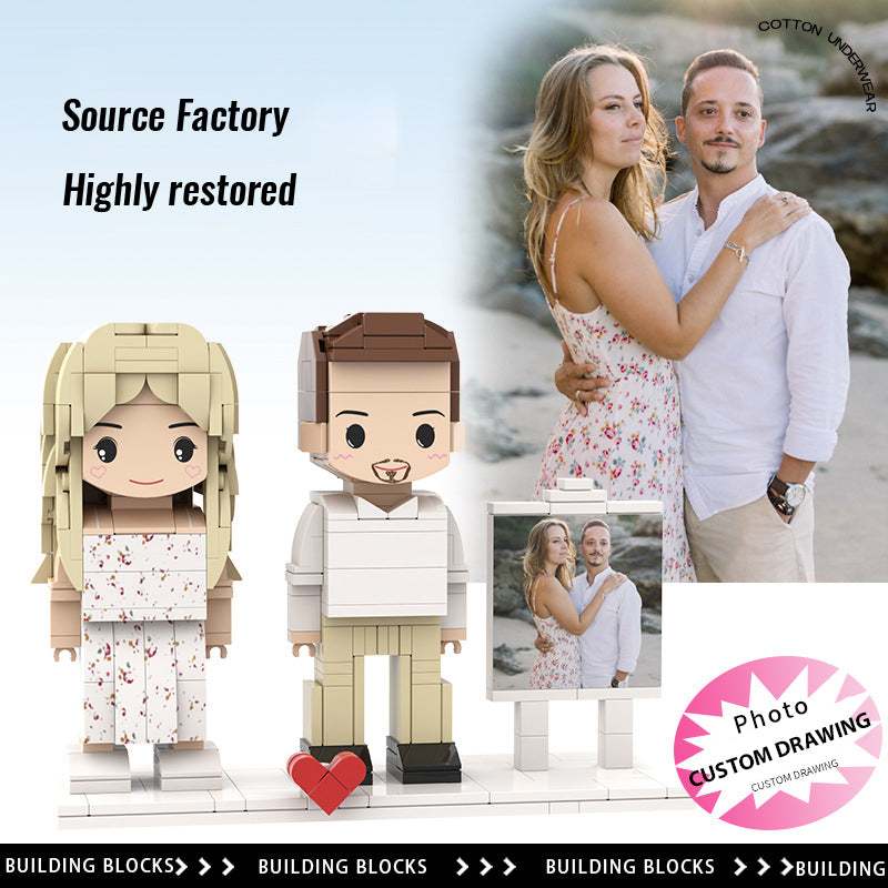 Building Blocks DIY Portrait Action Figure-Valentine's Day/Birthday/Confession/To Family