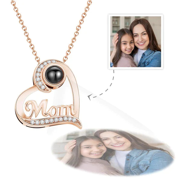 Personalized Photo Projector Necklace For Mom