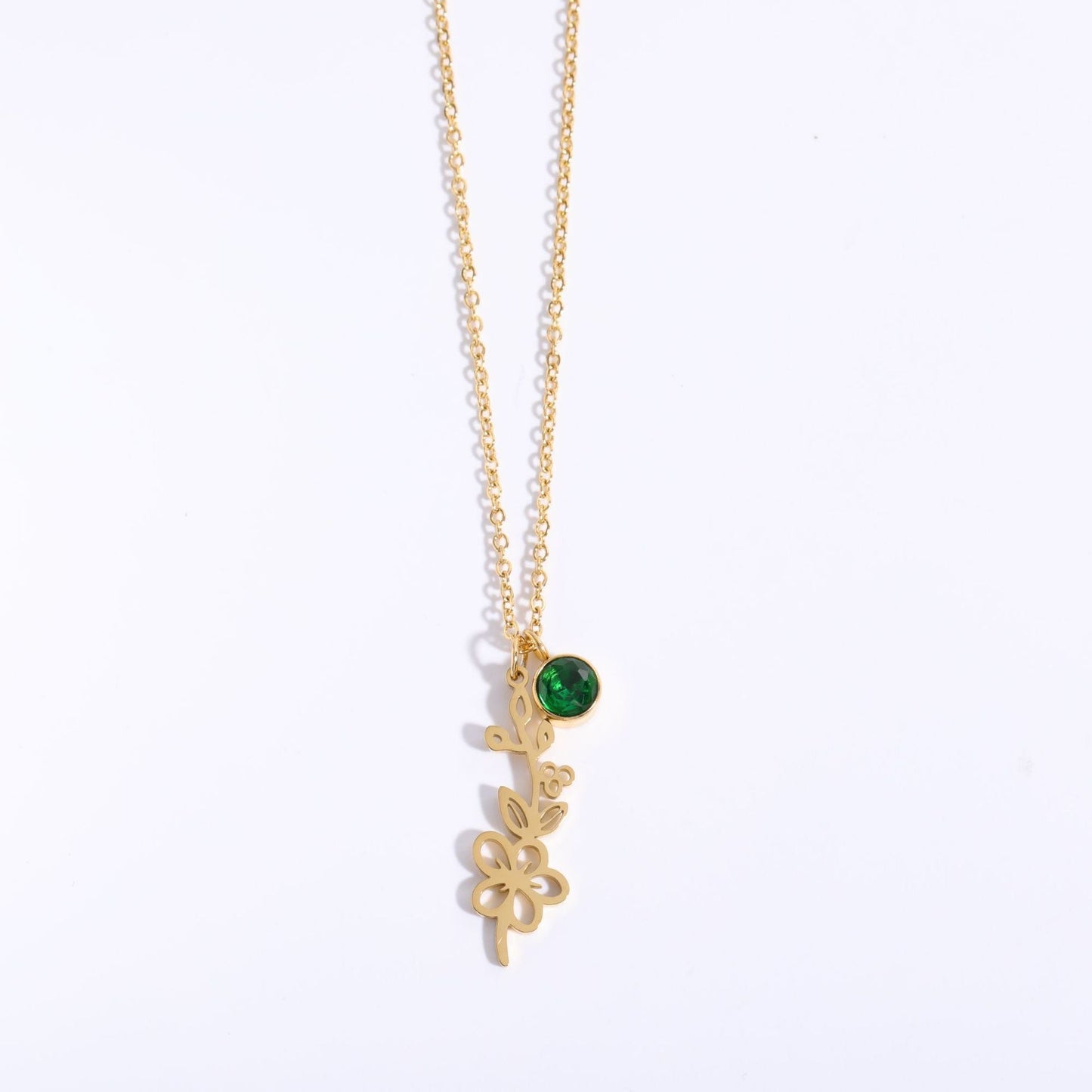 Bracciale con pendente in zircone fiore di luna