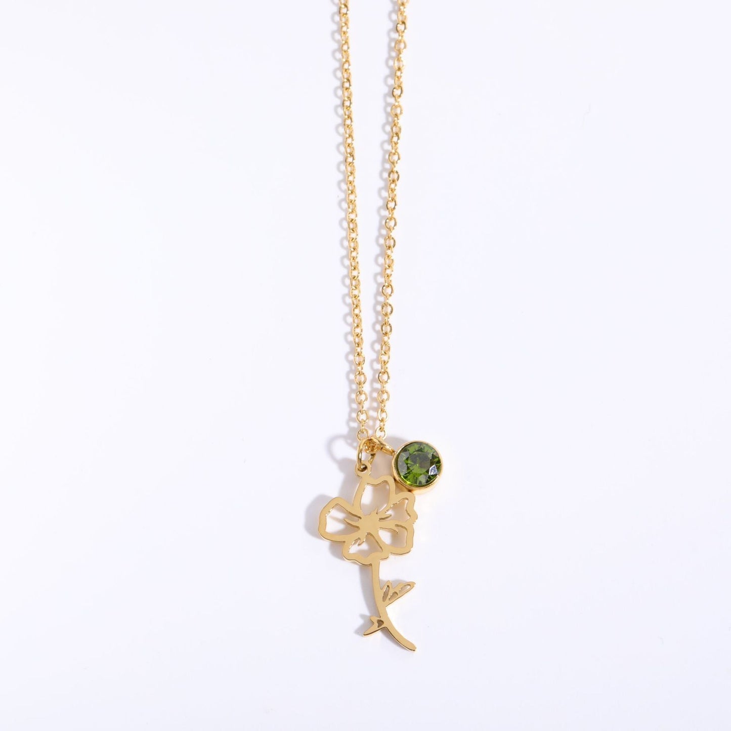 Bracciale con pendente in zircone fiore di luna