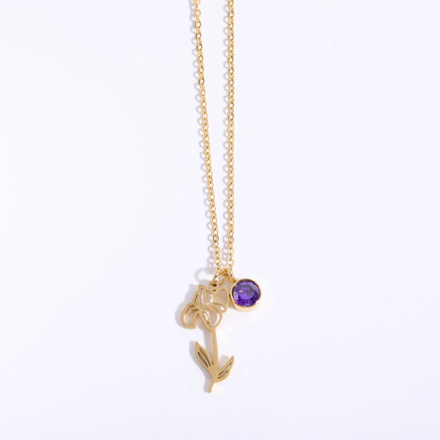 Bracciale con pendente in zircone fiore di luna