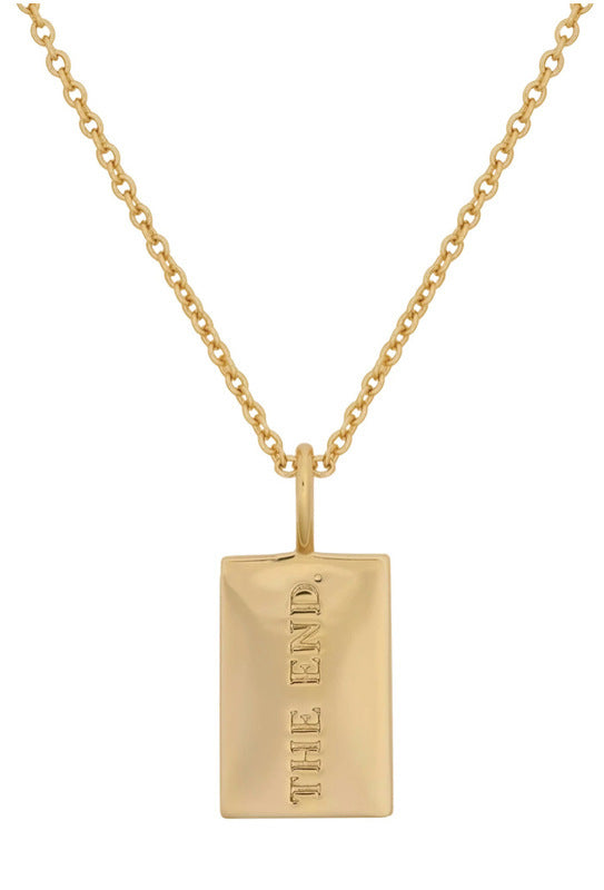 Minimalism Letter Square Pendant Necklace