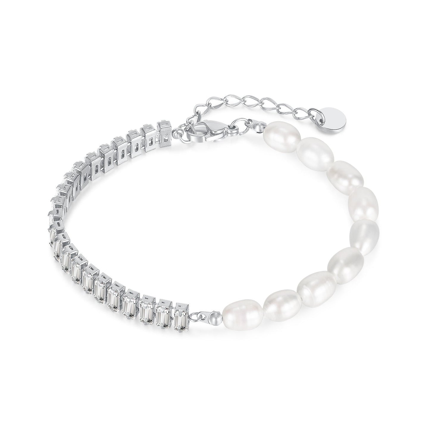 Bracciale di lusso con zirconi di perle