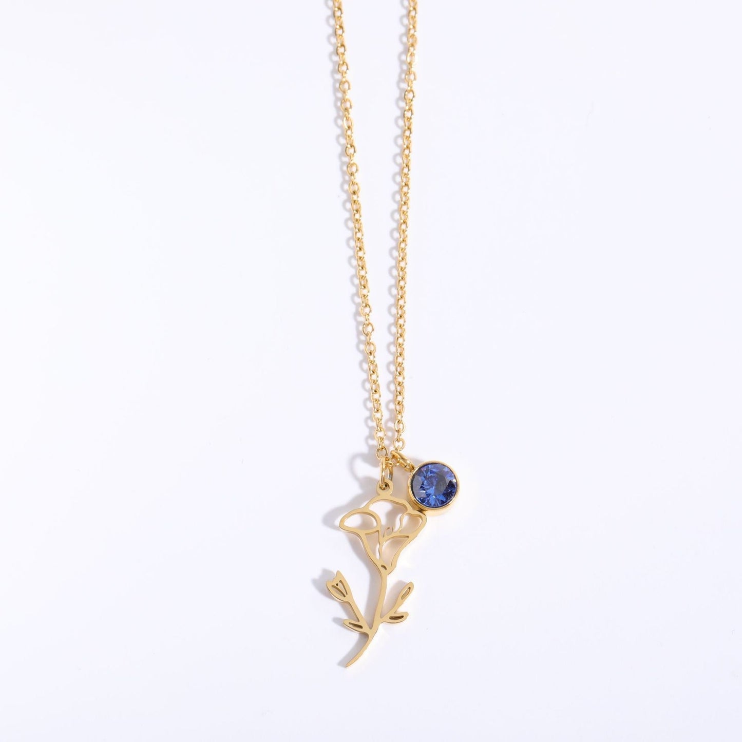 Bracciale con pendente in zircone fiore di luna