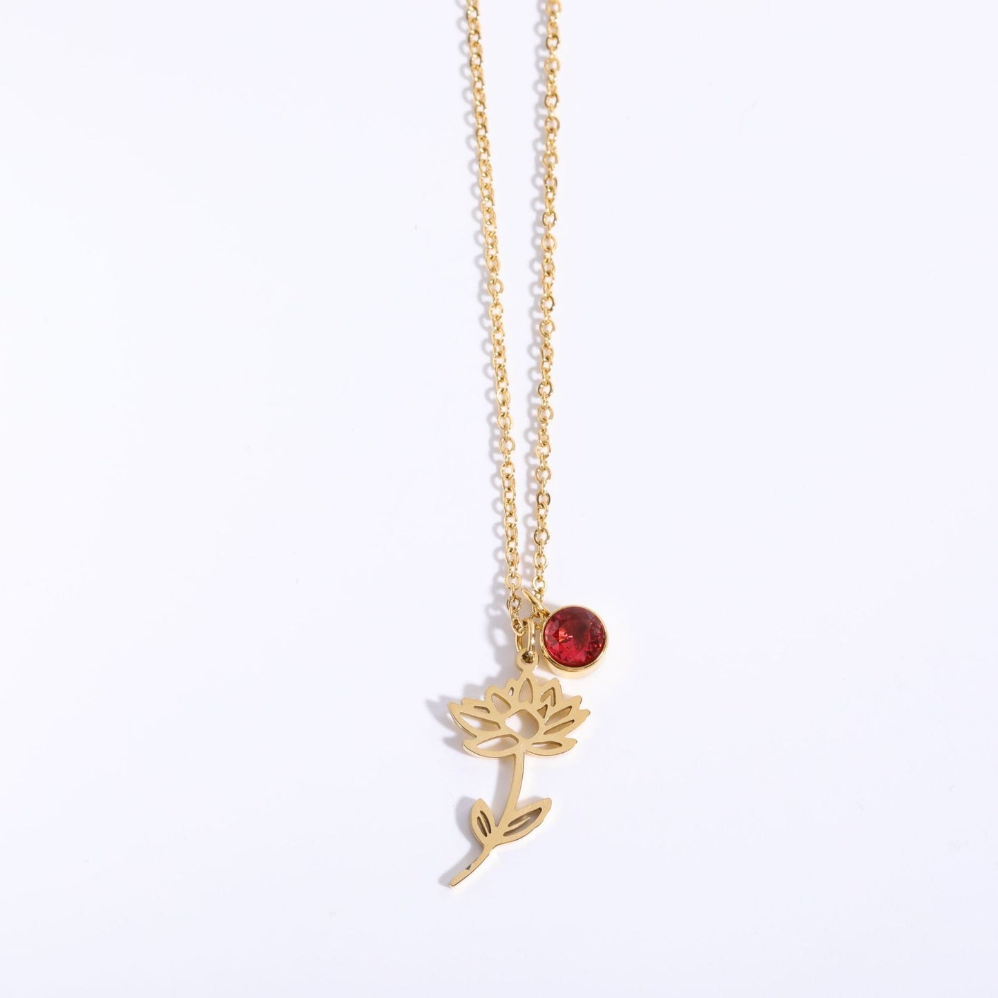 Bracciale con pendente in zircone fiore di luna