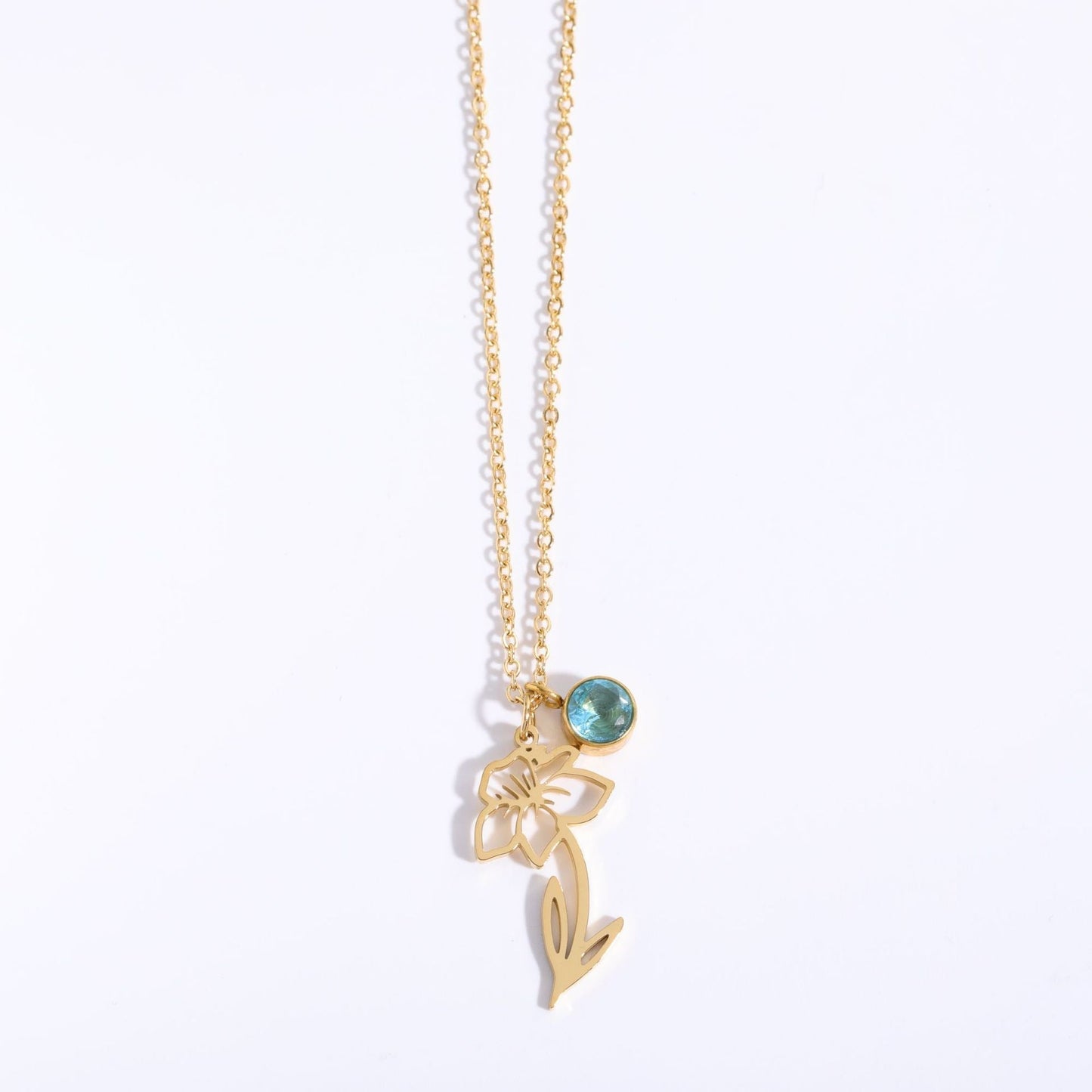 Bracciale con pendente in zircone fiore di luna