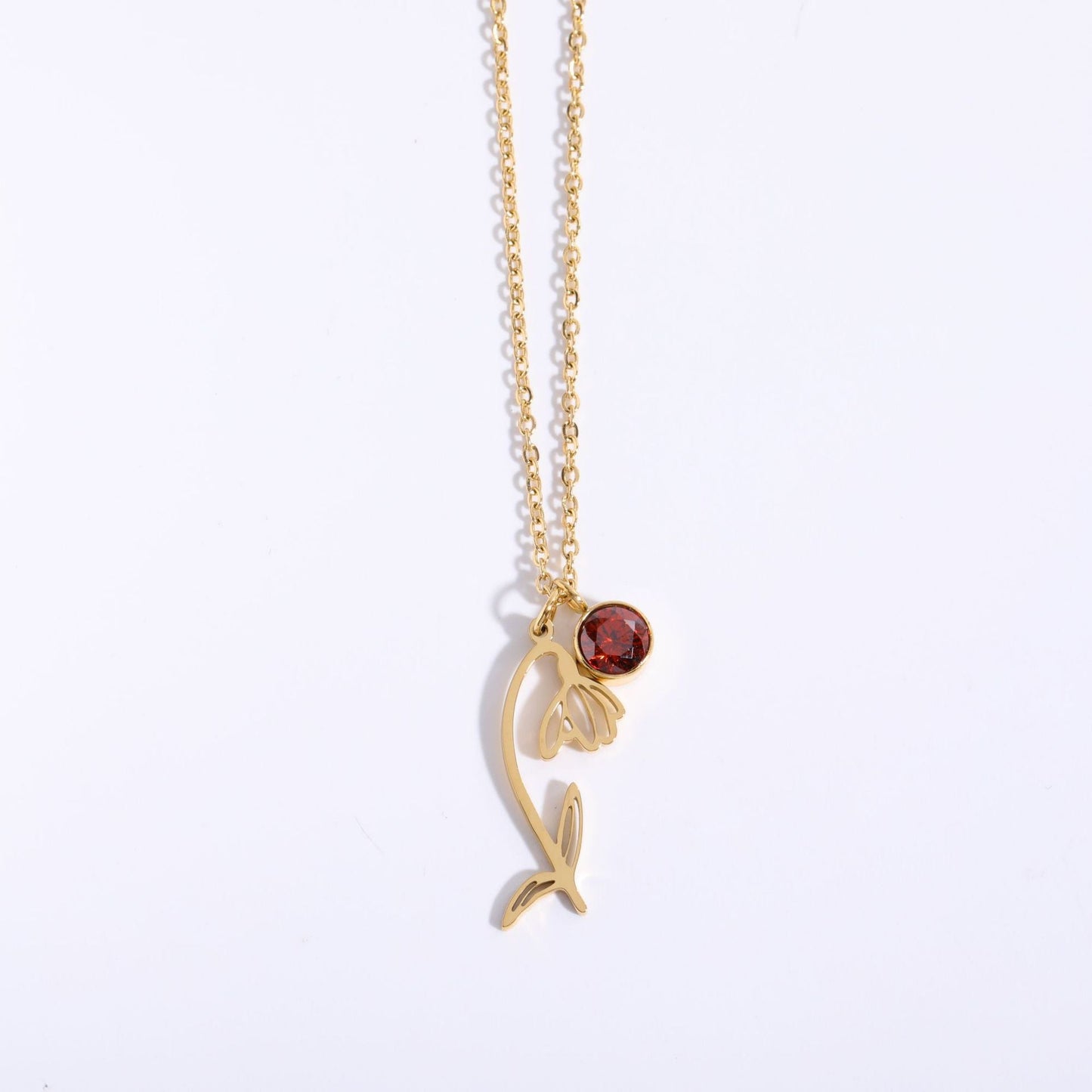 Bracciale con pendente in zircone fiore di luna