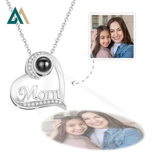 Collier personnalisé de projecteur de photo pour la maman