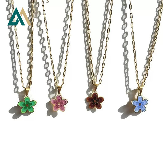 Collier Pendentif Fleur