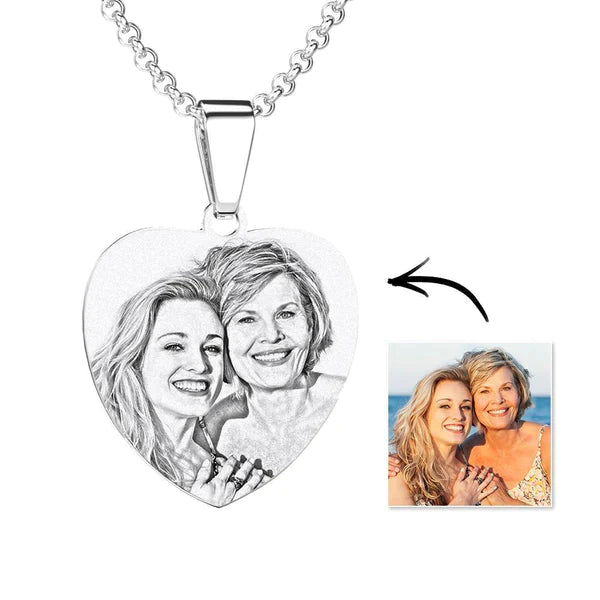 AUROLARA's Custom Engraved Necklace - "Heart Of Love"