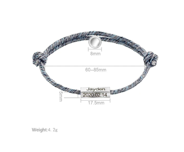 Custom Couple Status Magnetic Bracelet
