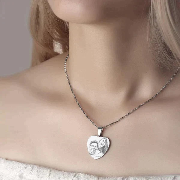 AUROLARA's Custom Engraved Necklace - "Heart Of Love"