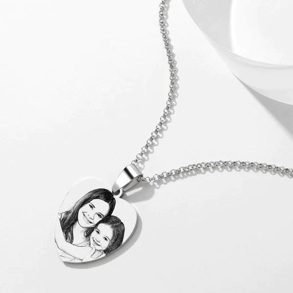 AUROLARA's Custom Engraved Necklace - "Heart Of Love"